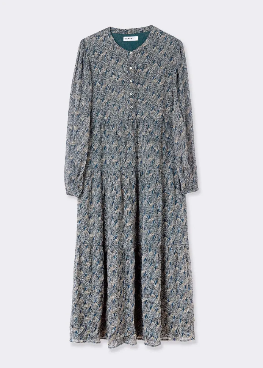 Brownie Spain Vestido Largo Estampado-Mujer Vestidos